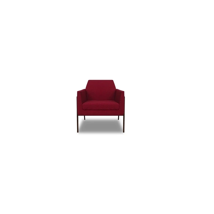 Flannel Dining Chair With Metal Legs